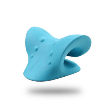 NeckAnvil is ergonomically contoured to fit around the human cervical spine, utilizing gravity and the weight of the head as a force to create a traction movement to relieve neck pain.